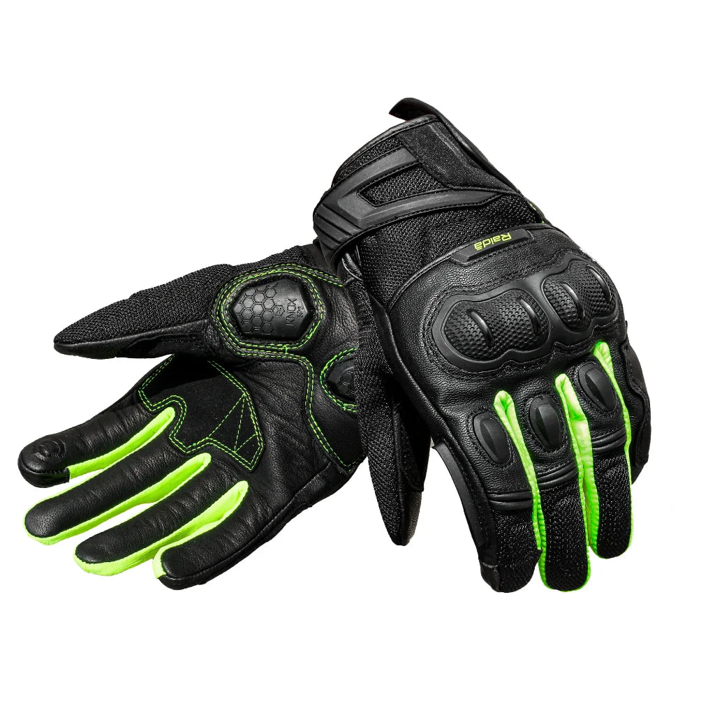 Raida AirWave Motorcycle Gloves | Hi-Viz - AH Helmets