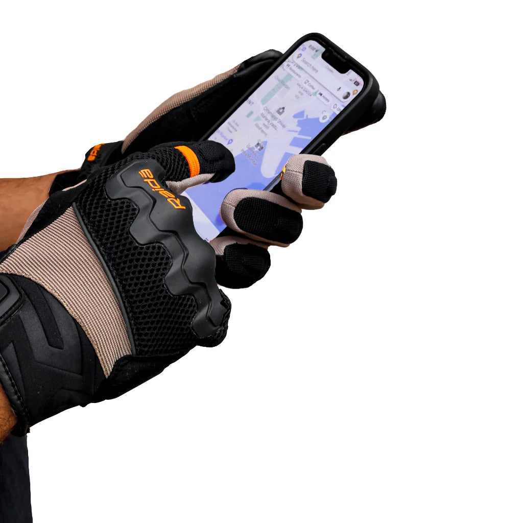 Raida Drift Motorcycle Gloves Red - AH Helmets