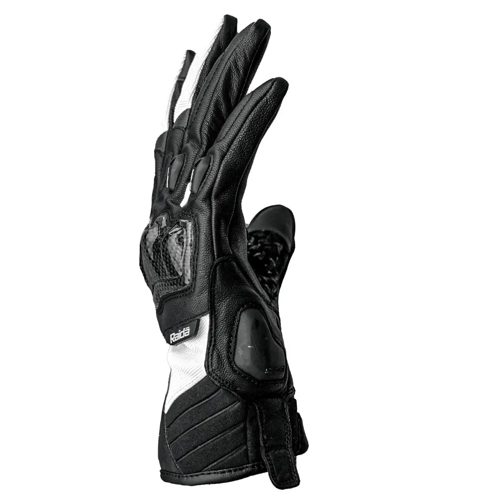 Raida Carbonite Gloves | White - AH Helmets