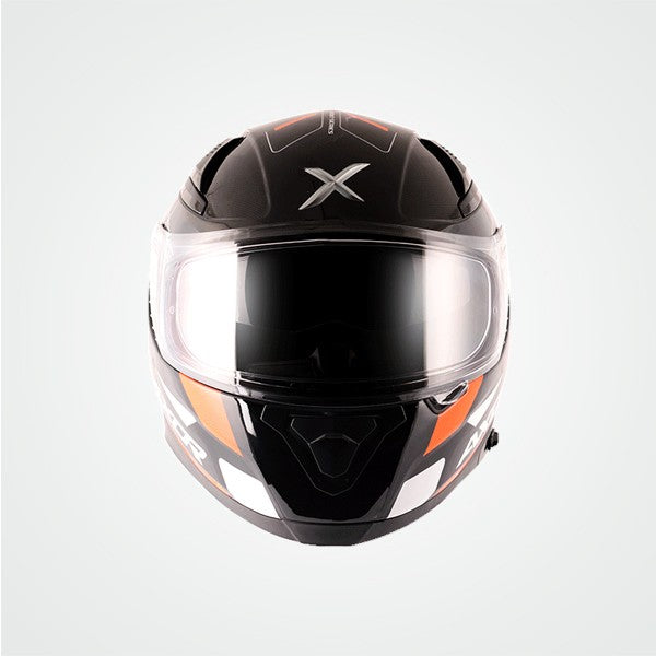 Axor Apex Turbine D/V Gloss Helmet (Black Orange Grey) - AH Helmets