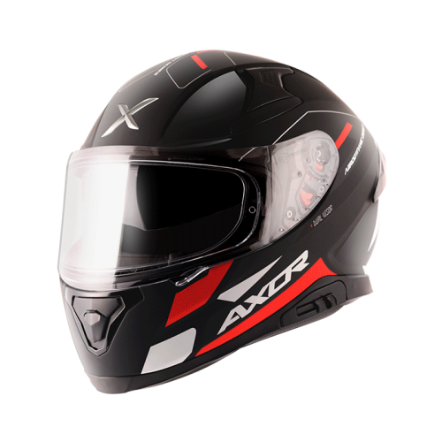 Axor Apex Turbine D/V Gloss Helmet (BLACK RED GREY) - AH Helmets