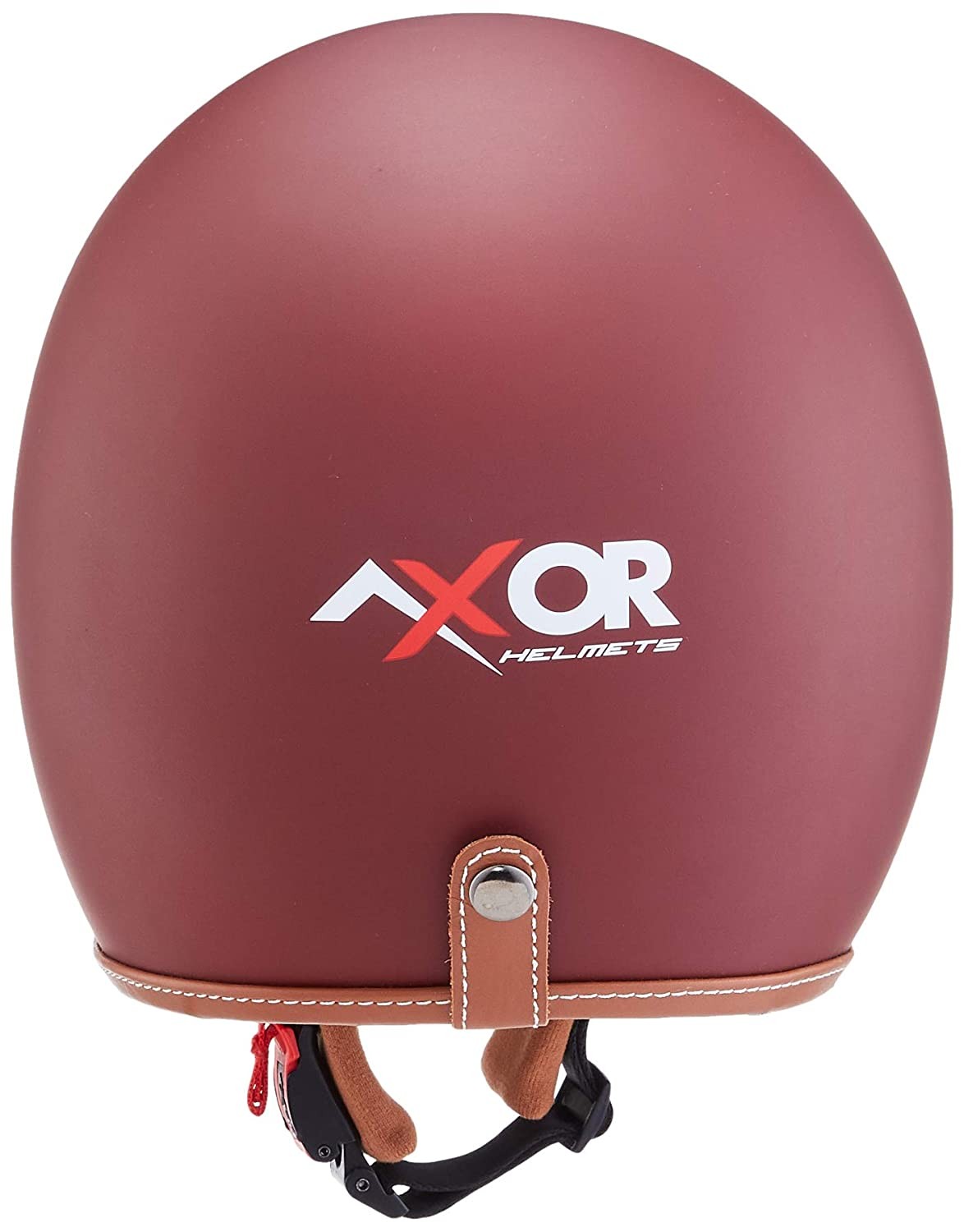 AXOR Jet Open Face Dull Chestnut Red Helmet