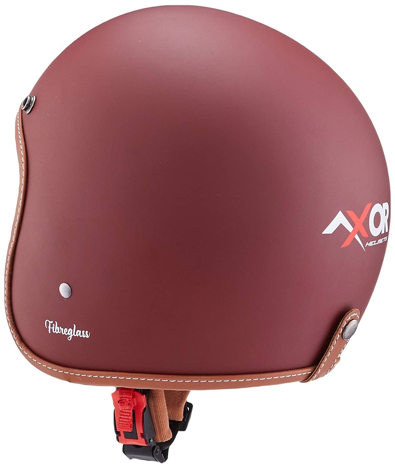 AXOR Jet Open Face Dull Chestnut Red Helmet