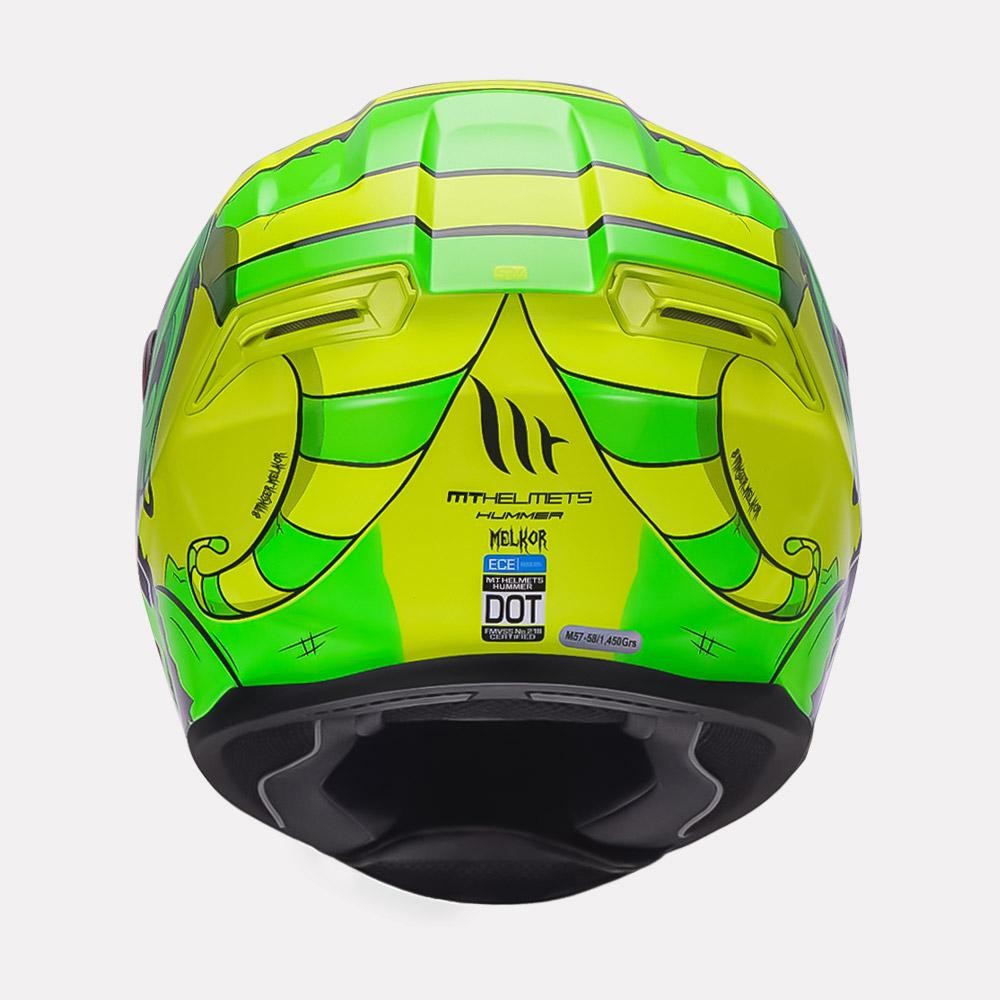 MT Hummer Melkor Gloss Fluorescent Yellow Helmet