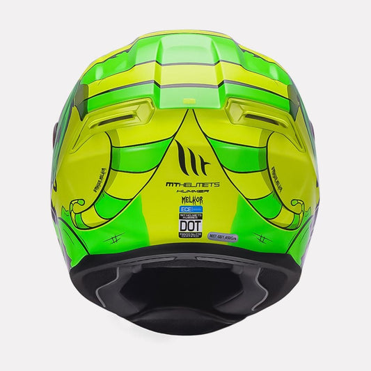 MT Hummer Melkor Gloss Fluorescent Yellow Helmet - AH Helmets