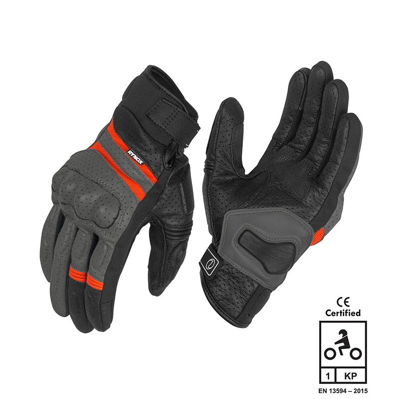 Rynox Air GT Gloves Dark Grey Red