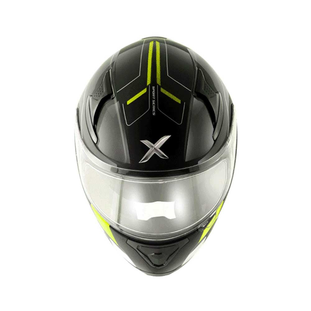 Axor Apex Turbine D/V Gloss Helmet (Black Neon Grey) - AH Helmets