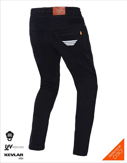 Bikeratti Raven Denim Black Riding Jeans - AH Helmets