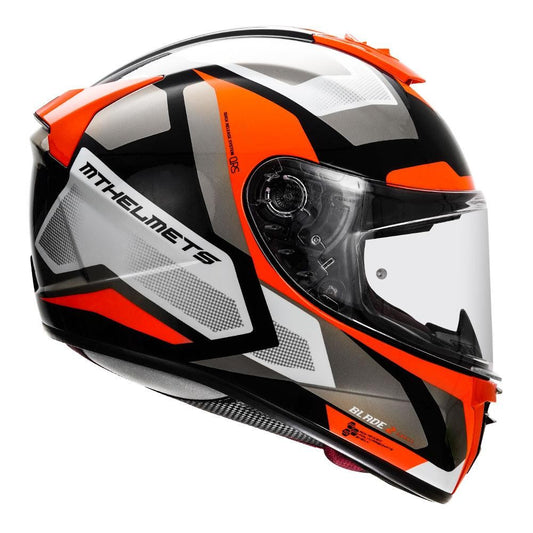 MT Blade 2sv Finish Line Gloss Red Helmet - AH Helmets
