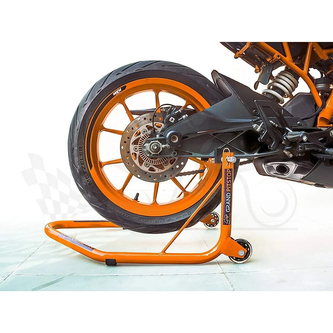 Rear Paddock Stand Non-Dismantable Universal Orange (Bike Wt upto: 350 kgs)