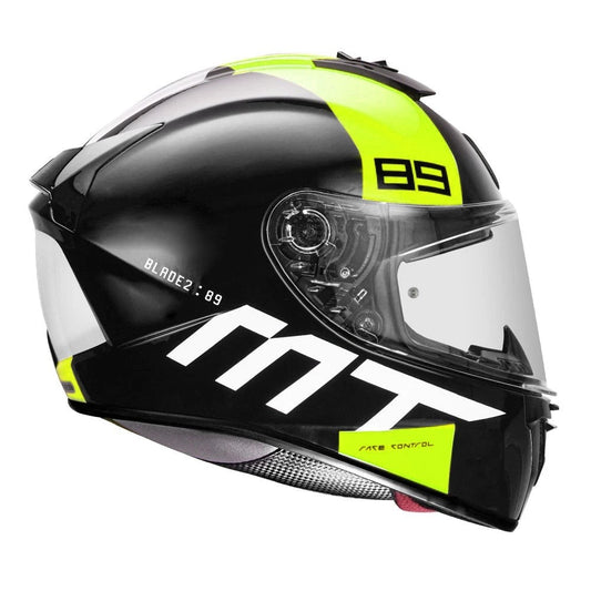 MT Blade 2sv 89 Gloss Fluorescent Yellow Helmet - AH Helmets