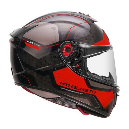 MT Blade 2sv Aura Gloss Red Helmet - AH Helmets