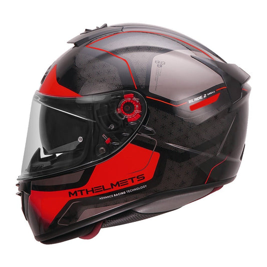 MT Blade 2sv Aura Gloss Red Helmet - AH Helmets