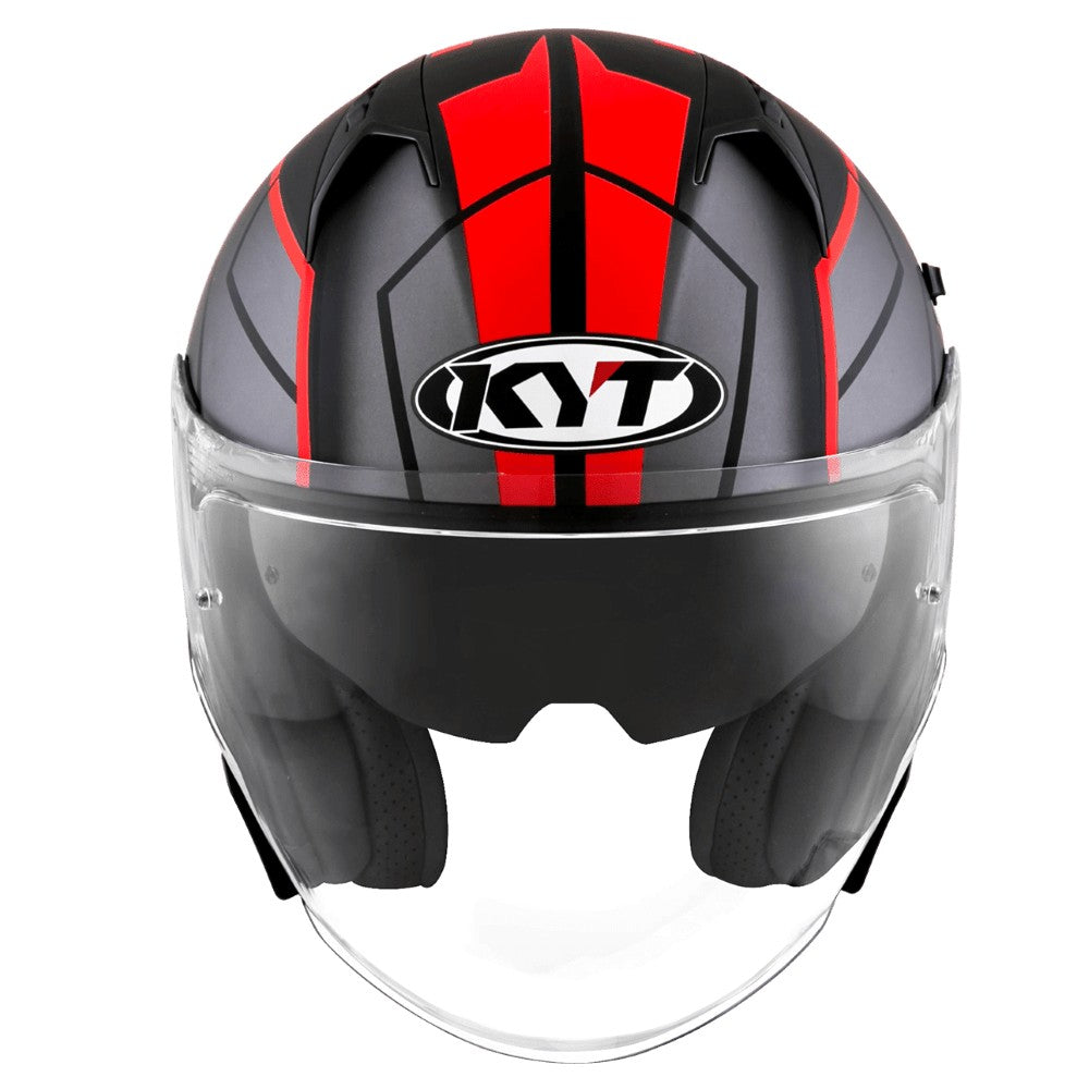 KYT NFJ Motion Matt Red Fluo Helmet