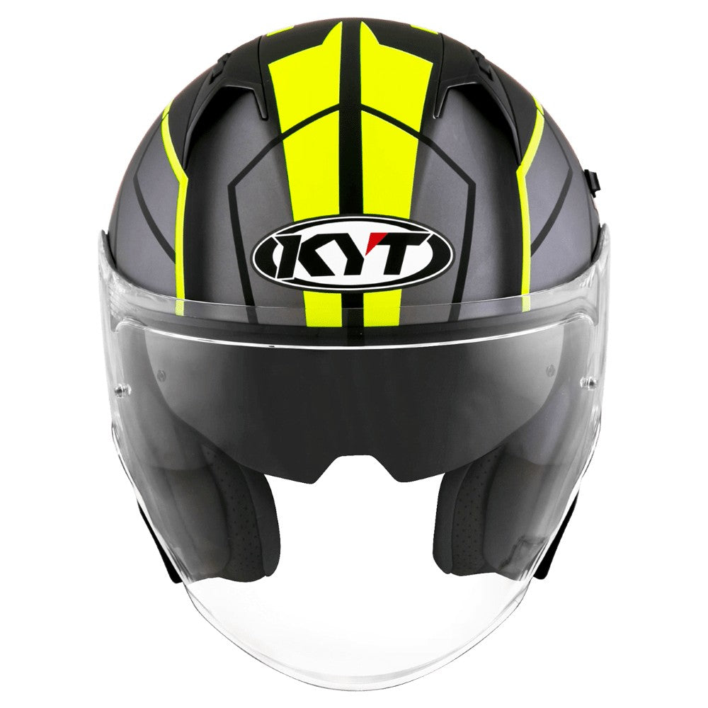 KYT NFJ Motion Matt Yellow Fluo Helmet