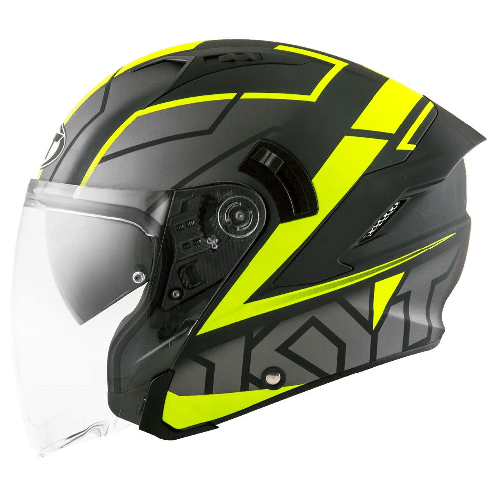KYT NFJ Motion Matt Yellow Fluo Helmet