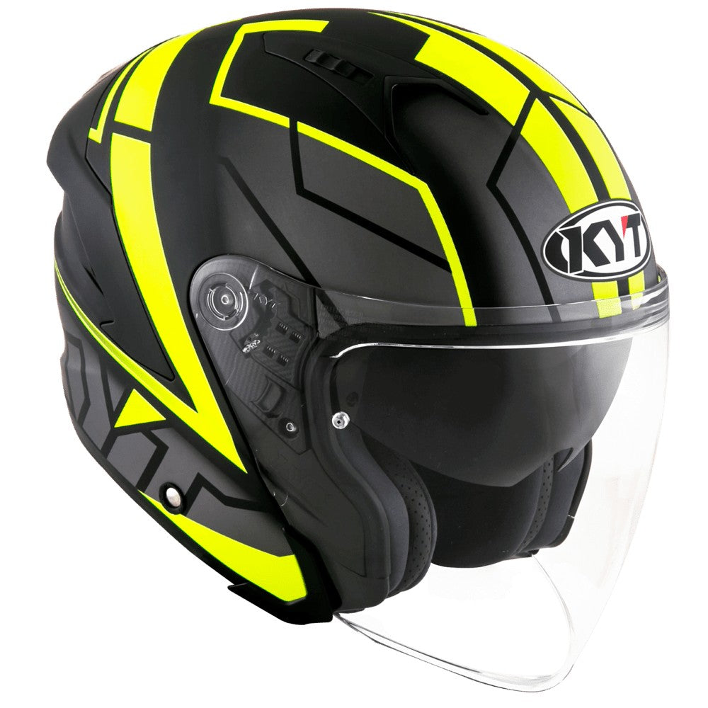 KYT NFJ Motion Matt Yellow Fluo Helmet