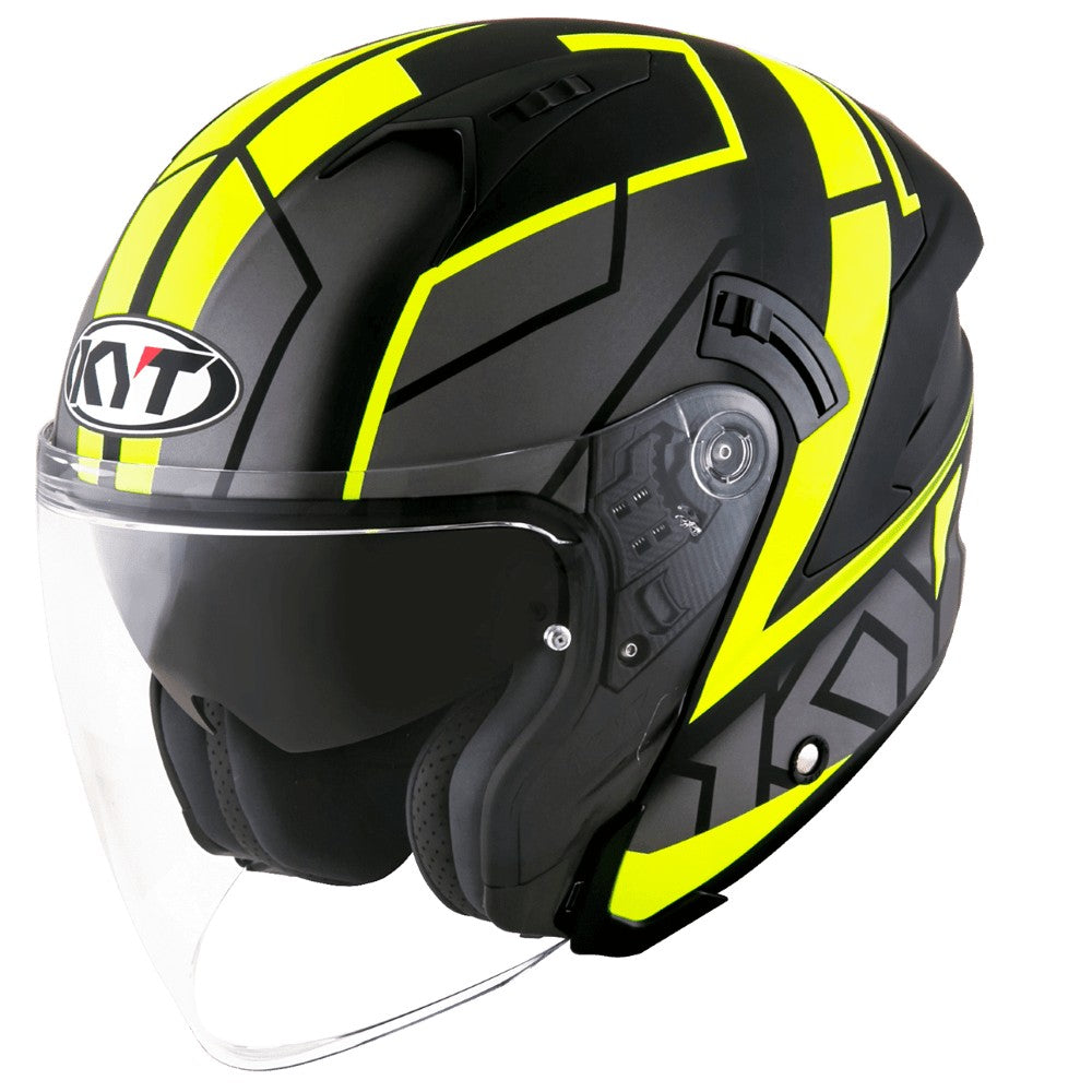 KYT NFJ Motion Matt Yellow Fluo Helmet