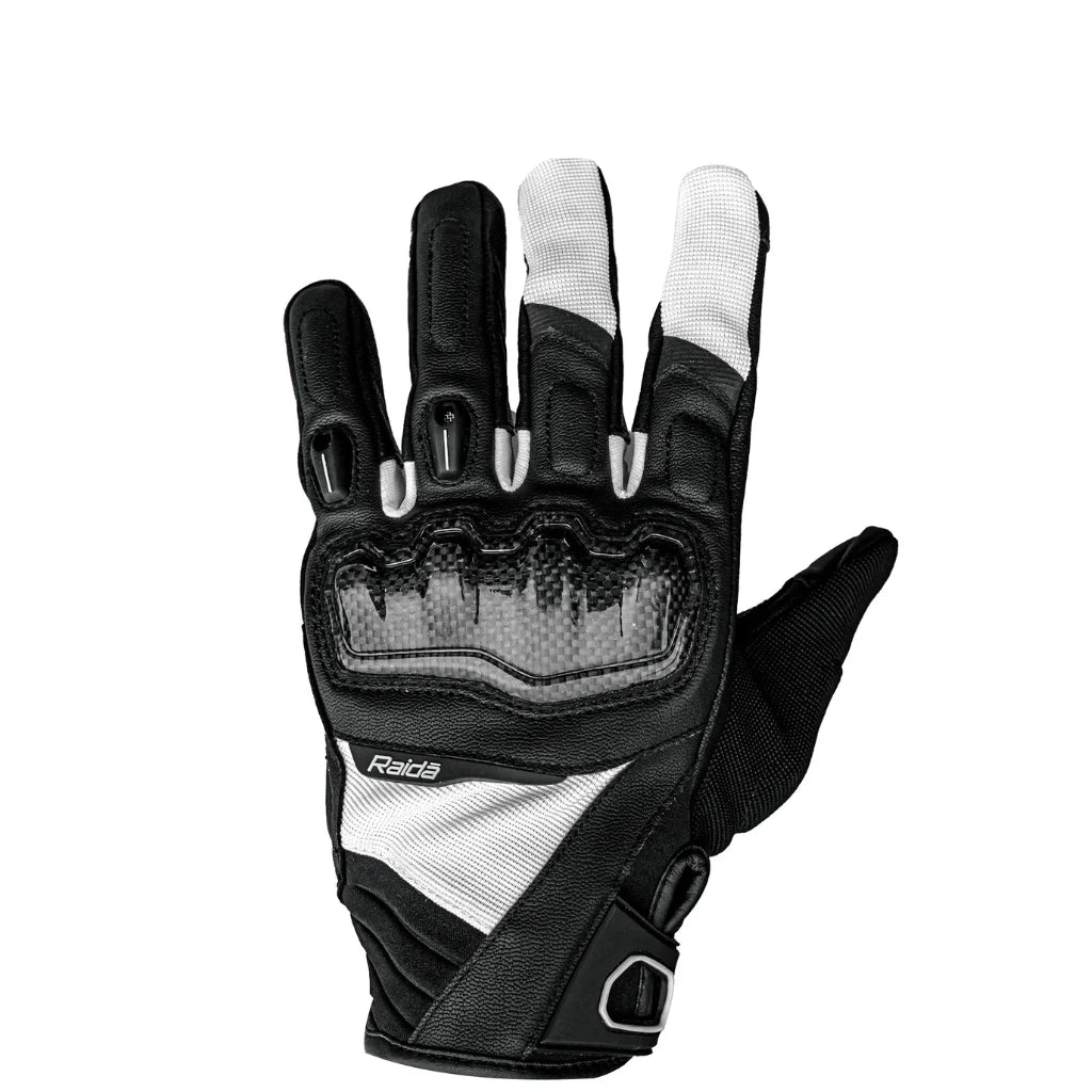 Raida Carbonite Gloves | White - AH Helmets