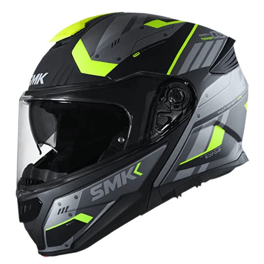 SMK Gullwing Tekker Black Grey Yellow Gloss (GL264) Helmet
