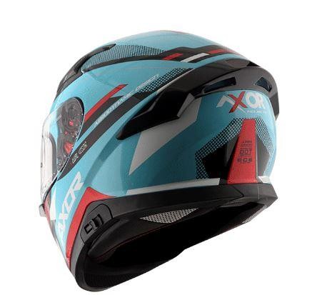 Axor Apex Turbine Hex Gloss Blue Red Helmet - AH Helmets