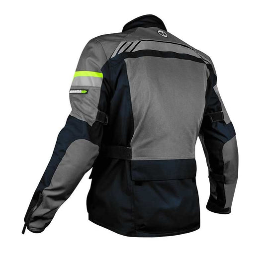 Rynox Stealth Air Pro Blue Hi-Viz Green Riding Jacket - AH Helmets