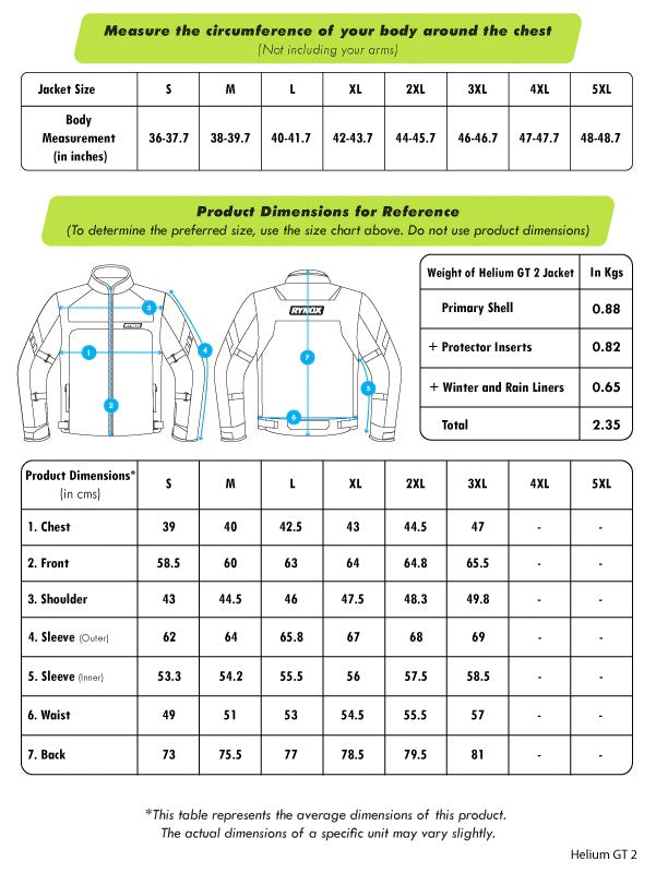 Rynox Tornado Pro 4 Jacket - Ce Certified Class A Orange - AH Helmets
