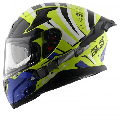 Axor Apex Turbine Hex 2 Neon Yellow Blue Helmet - AH Helmets