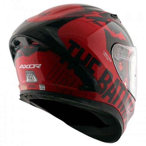 Axor Street DC Batman Gloss Red Helmet - AH Helmets