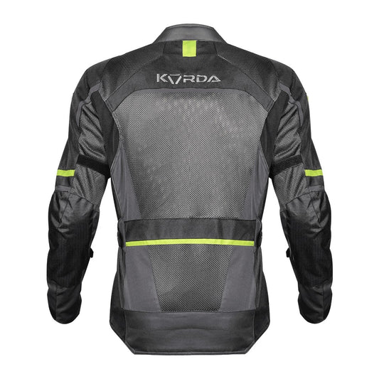 Korda Summit Riding Jacket Grey & Fluorescent Green - AH Helmets