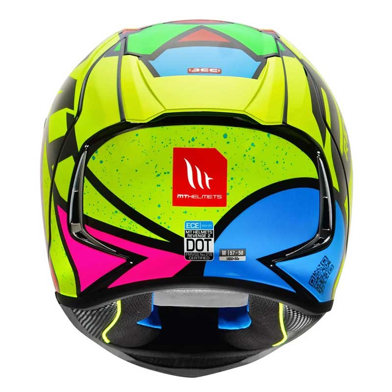 MT Revenge 2 Light Gloss Flo Yellow Helmet - AH Helmets