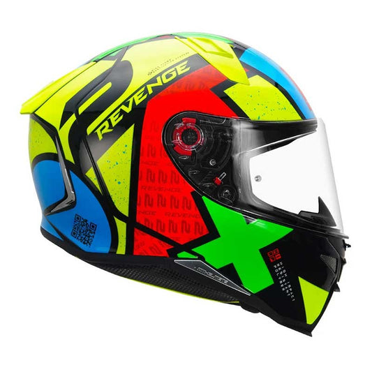 MT Revenge 2 Light Gloss Flo Yellow Helmet - AH Helmets