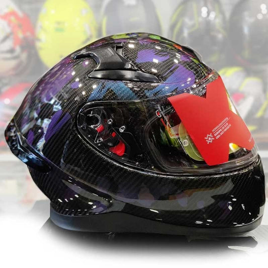 Axor Apex Glossy Carbon Fiber Solid Black Helmet - AH Helmets