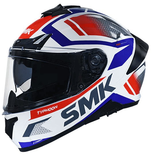 SMK Typhoon Thorn GL136 White Blue Red Helmet