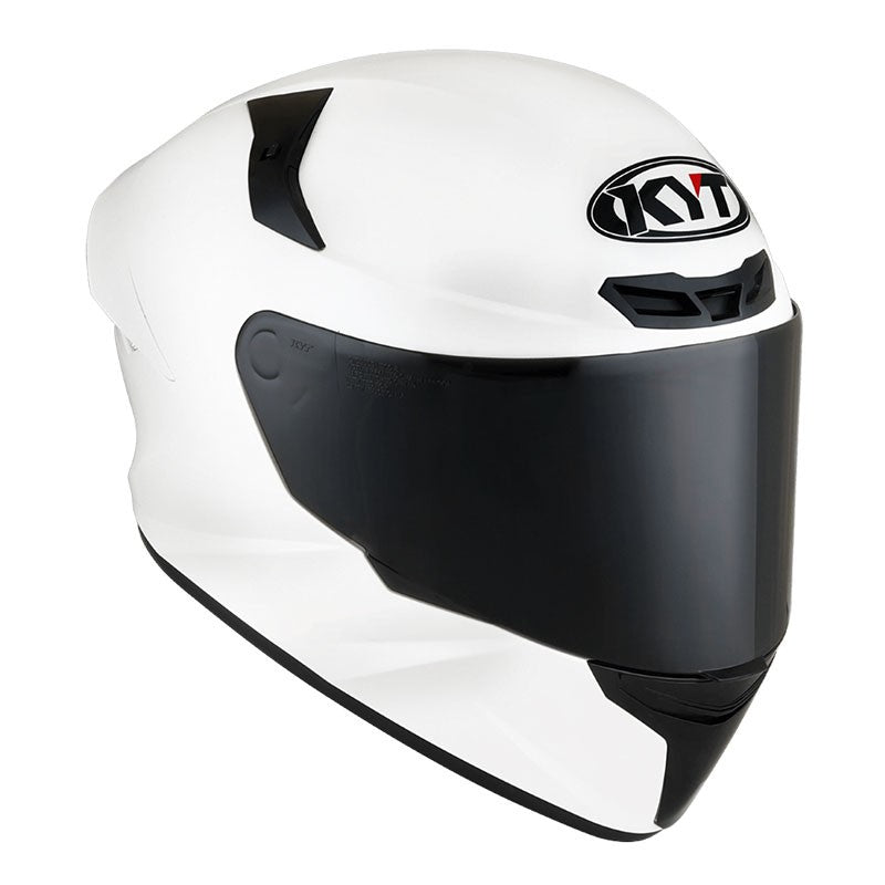KYT TT Course Plain White Helmet