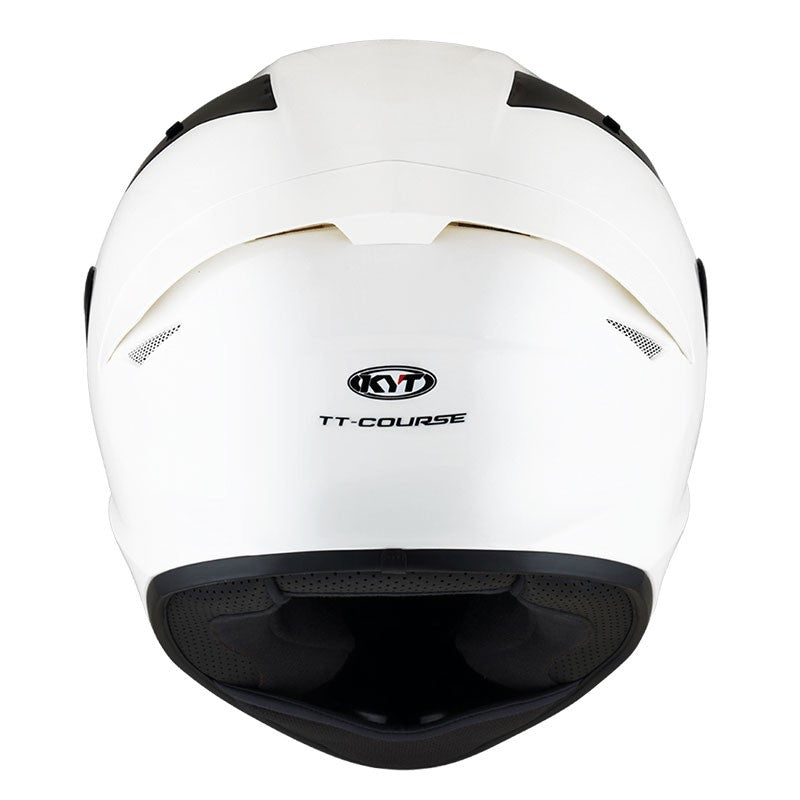 KYT TT Course Plain White Helmet