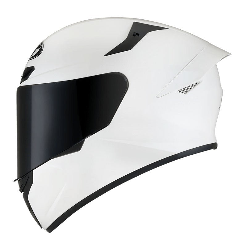KYT TT Course Plain White Helmet
