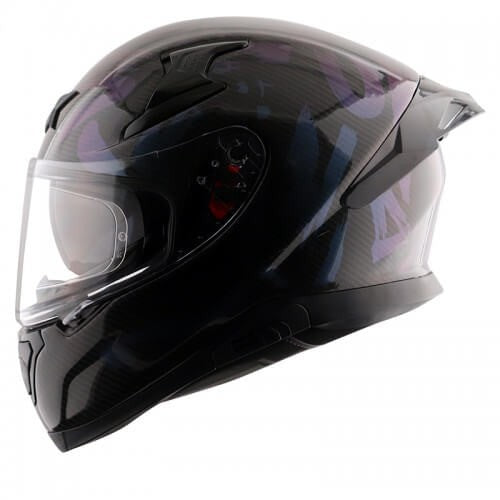 Axor Apex Glossy Carbon Fiber Solid Black Helmet