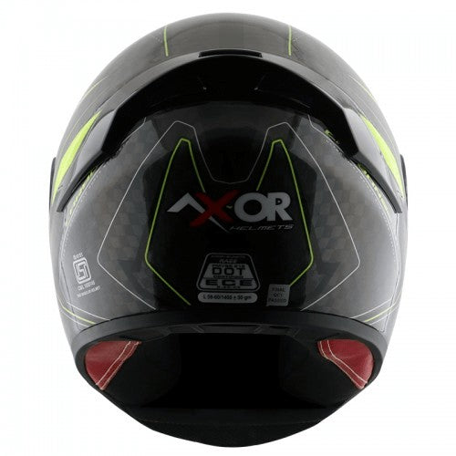 Axor Rage Carbon Warfare Big Checks Neon Yellow Helmet - AH Helmets