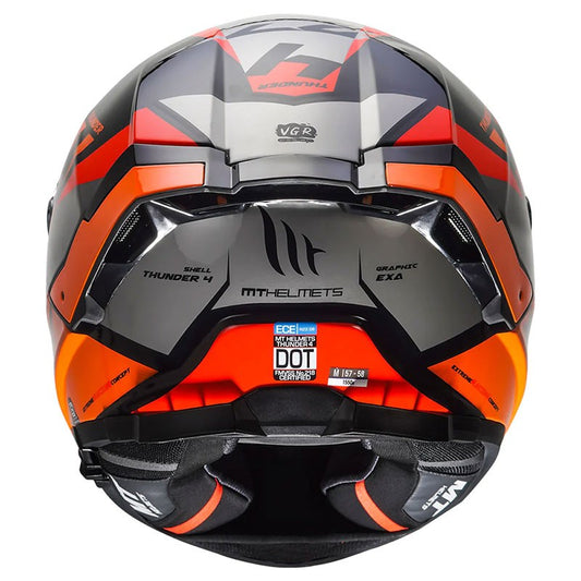 Mt Thunder4 Exa Gloss Orange Helmet - AH Helmets