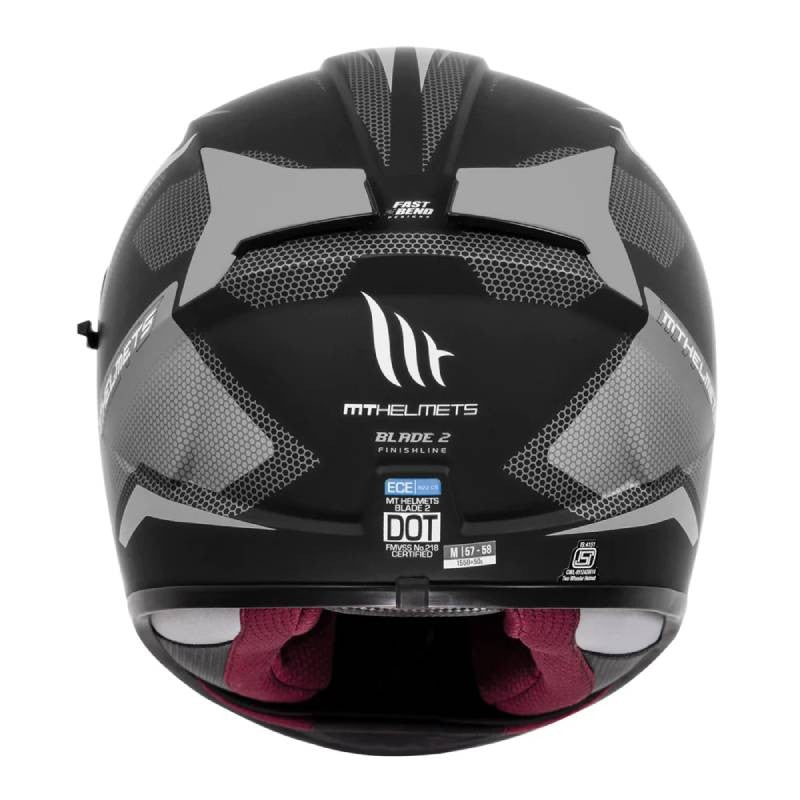 MT Blade 2sv Finish Line Matt Grey Helmet
