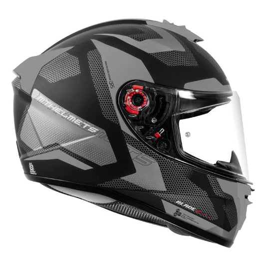 MT Blade 2sv Finish Line Matt Grey Helmet - AH Helmets