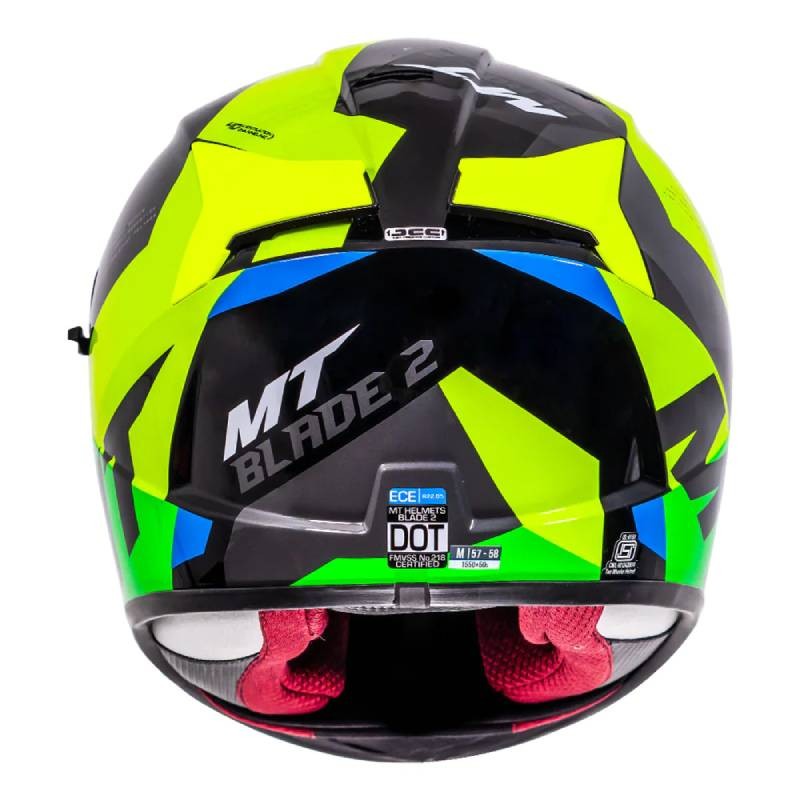MT Blade 2SV Fade Gloss Fluorescent Yellow Helmet