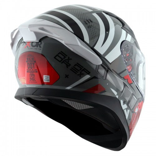 Axor Apex Turbine Hex Gloss Black Red Helmet - AH Helmets