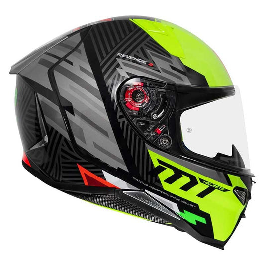 MT Revenge 2 Brush Gloss Fluorescent Yellow Helmet - AH Helmets