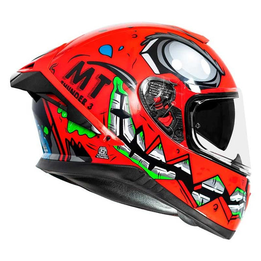 Mt Thunder3 Pro Creature Gloss Red Helmet - AH Helmets