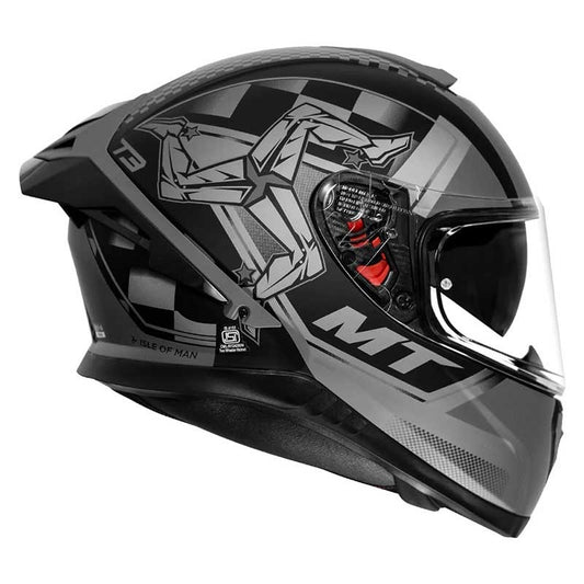 MT Thunder3 Pro Isle Of Man Matt Grey Helmet - AH Helmets