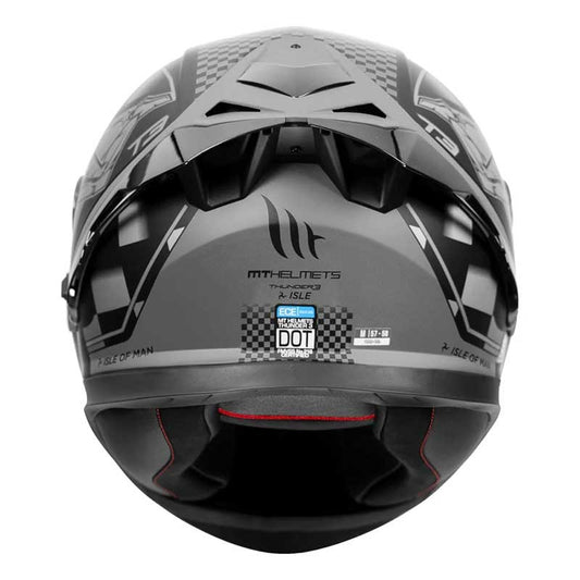 MT Thunder3 Pro Isle Of Man Matt Grey Helmet - AH Helmets