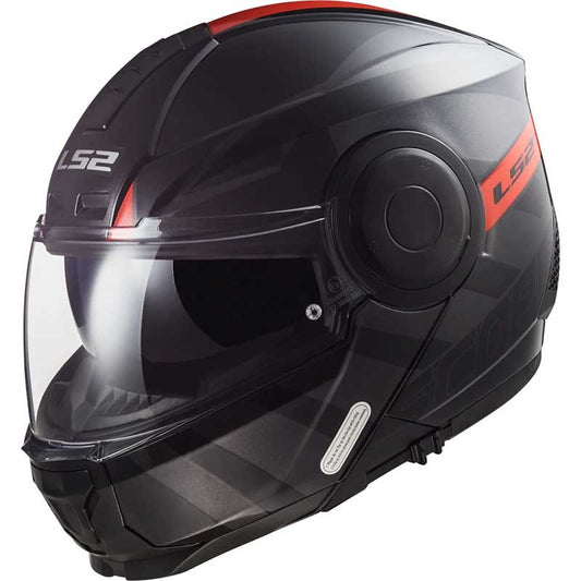 LS2 FF902 Scope HAMR Gloss Black Titanium Red Helmet - AH Helmets