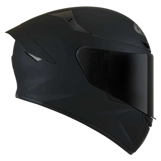 KYT TT Course Plain Matt Black Helmet - AH Helmets